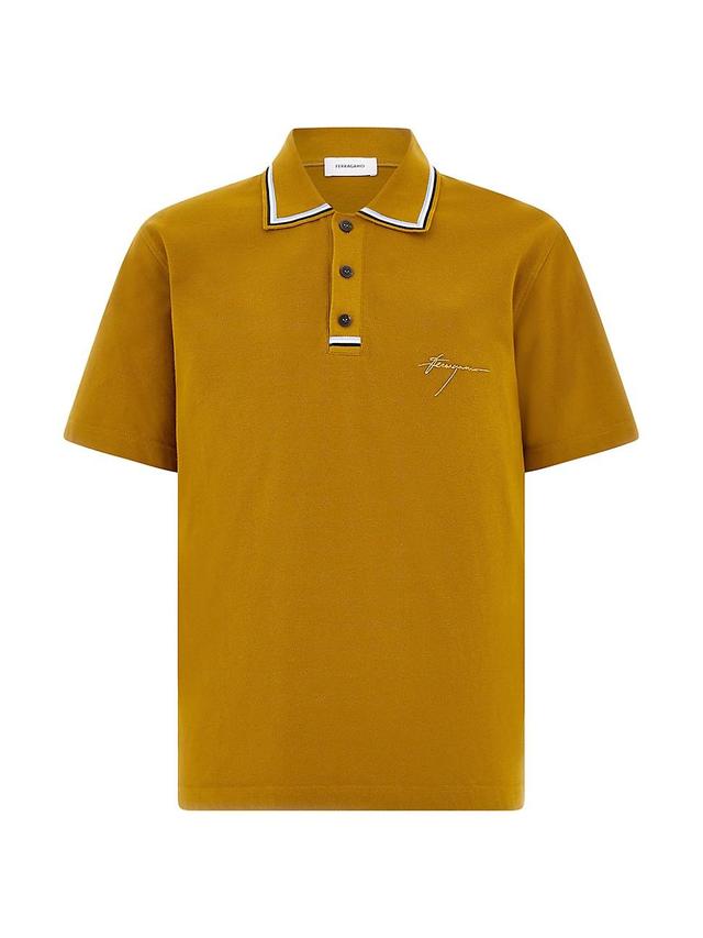 Mens Tipped Cotton Polo Shirt Product Image