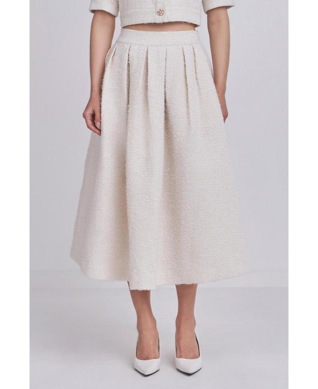 Womens Tweed Midi Skirt Product Image