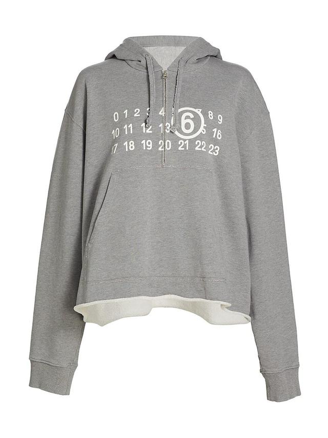 Womens Numbered Quarter-Zip Hoodie Product Image