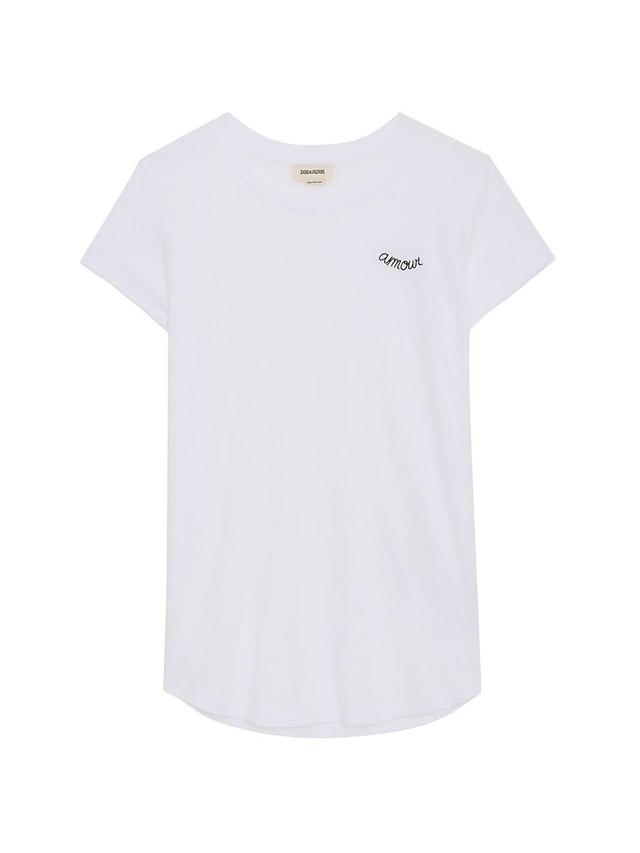 Womens Amour Short-Sleeve Cotton T-Shirt Product Image