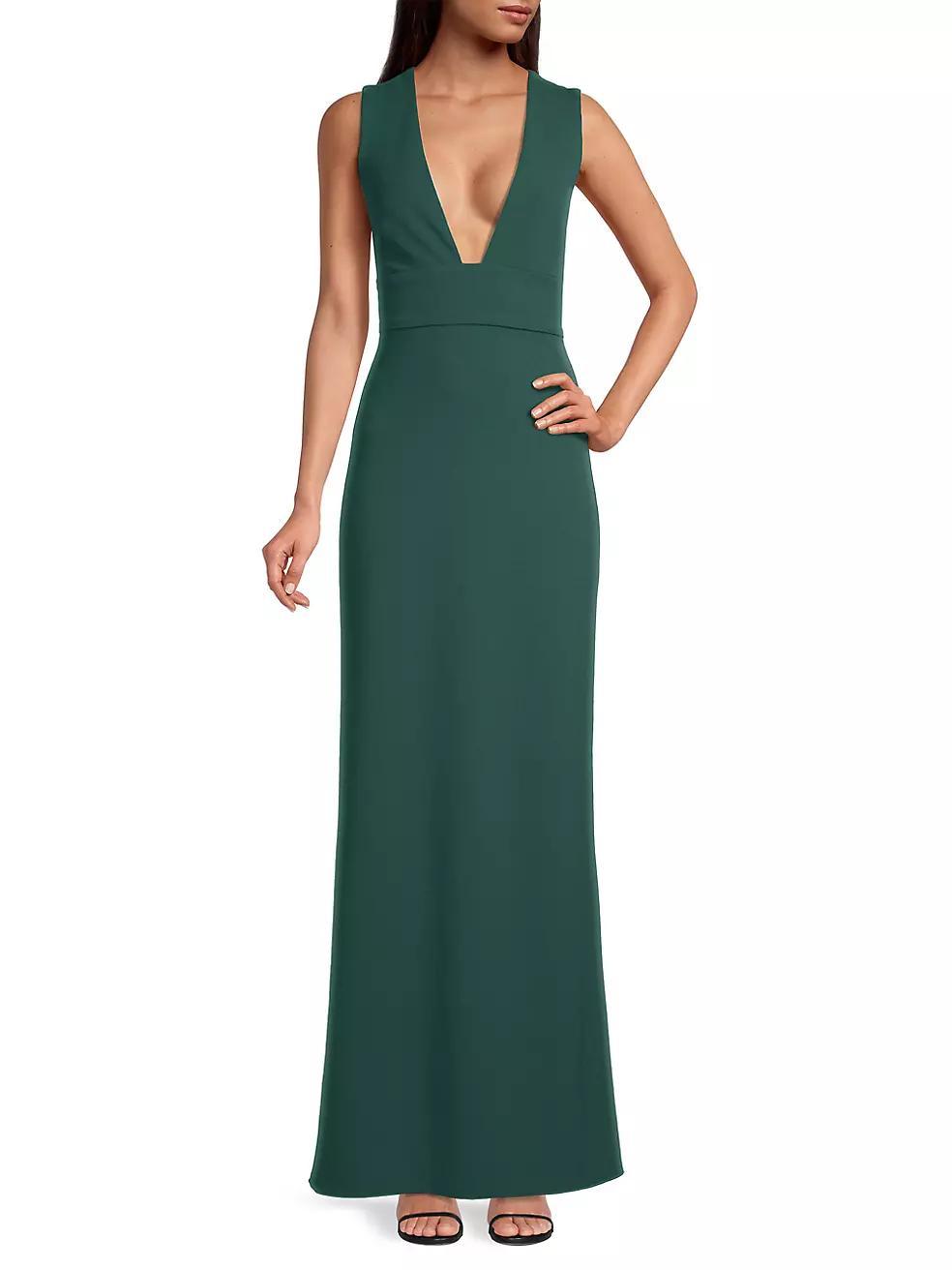 Loretta Stretch Crepe Sleeveless Gown Product Image