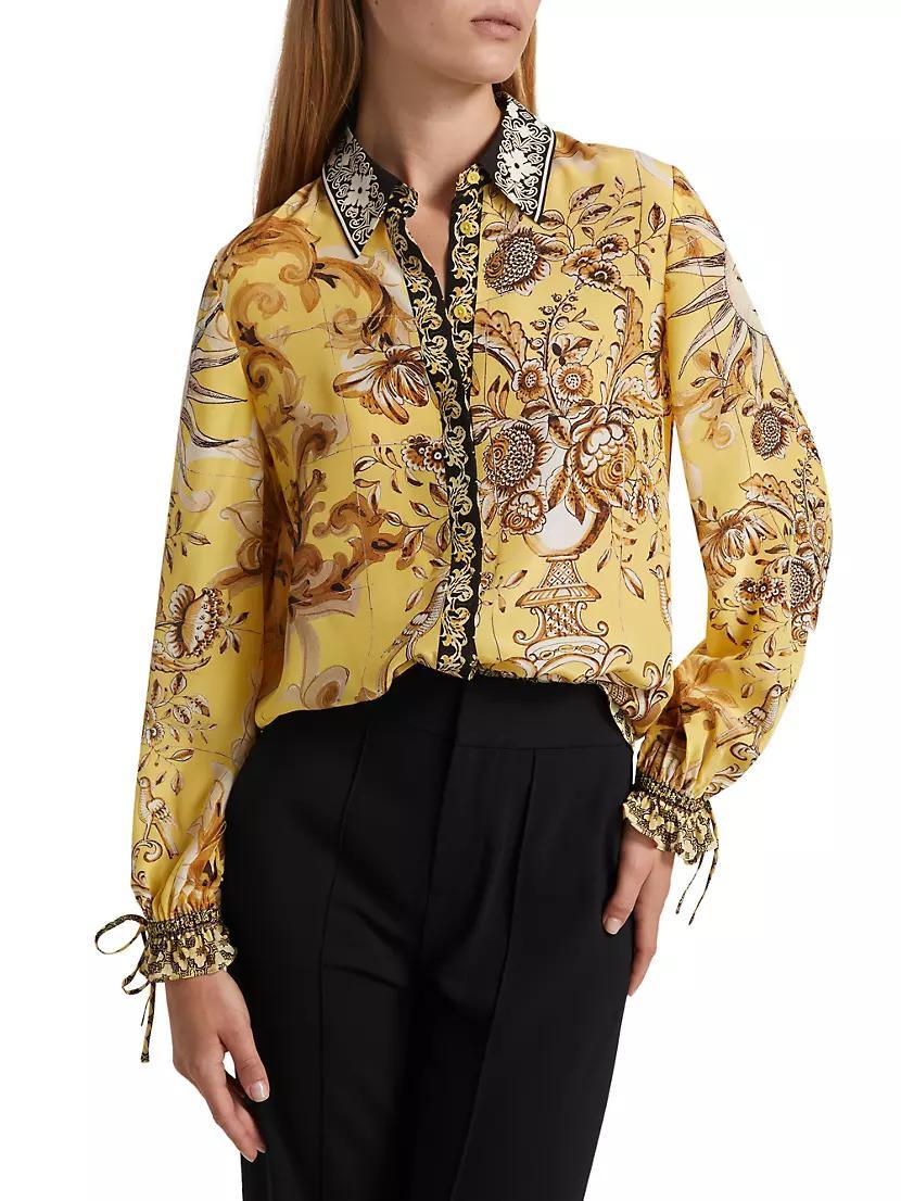 Willa Scarf-Print Silk Blouse Product Image