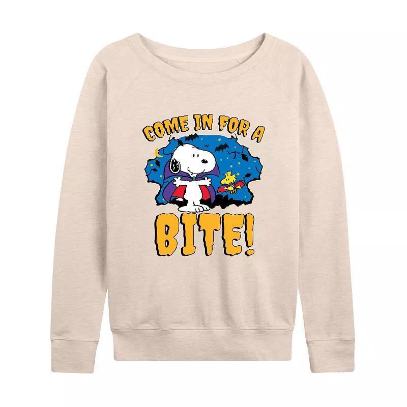 Womens Peanuts Snoopy Vampire Lightweight French Terry Sweatshirt Product Image