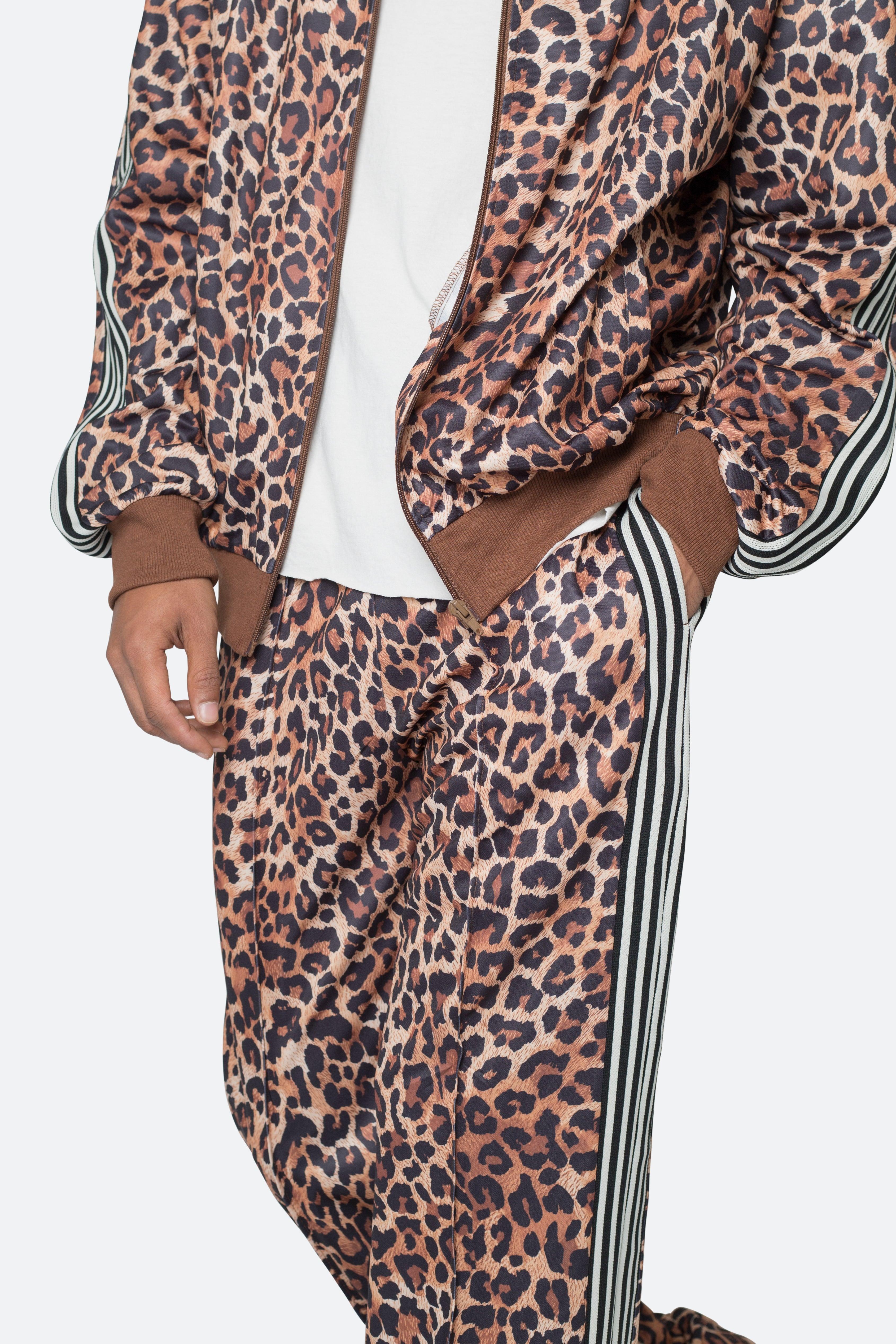 Leopard Track Pants - Leopard Print Product Image