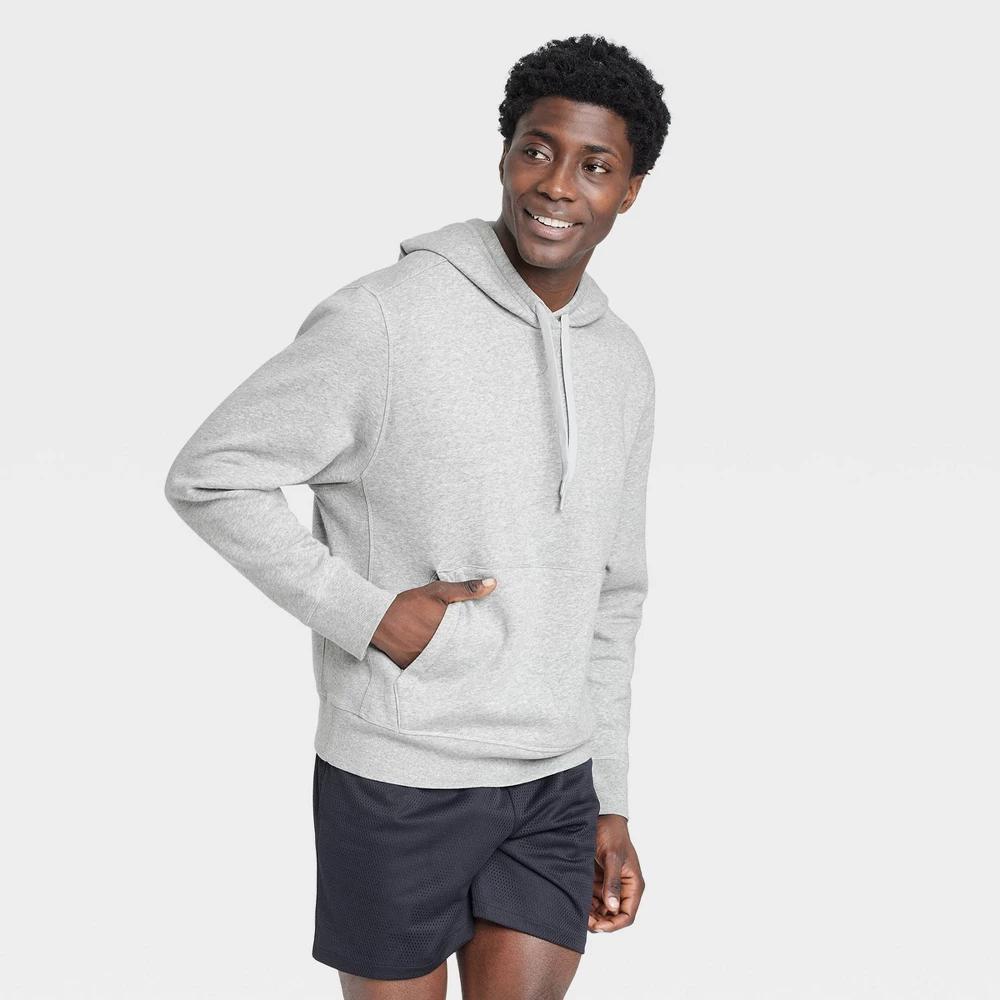 Mens Cotton Fleece Hooded Sweatshirt - All In Motion Heathered Product Image