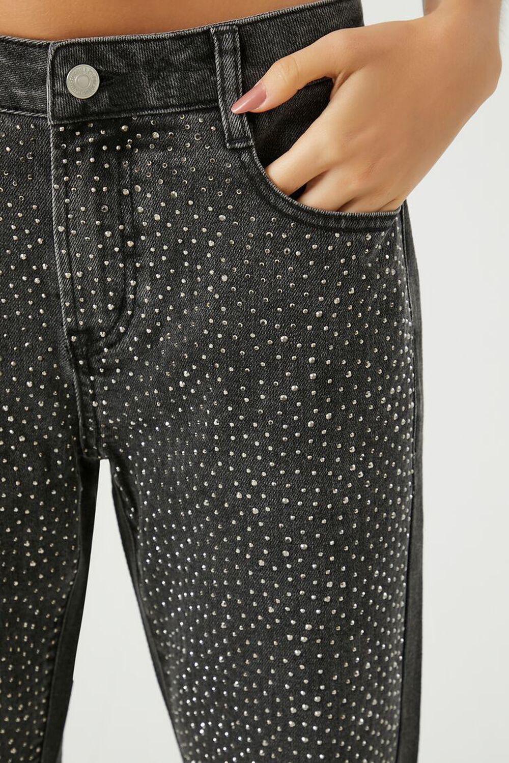 Rhinestone Straight-Leg Jeans | Forever 21 Product Image