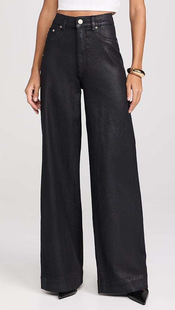 DL1961 Hepburn Wide Leg High Rise Coated Jeans | Shopbop Product Image