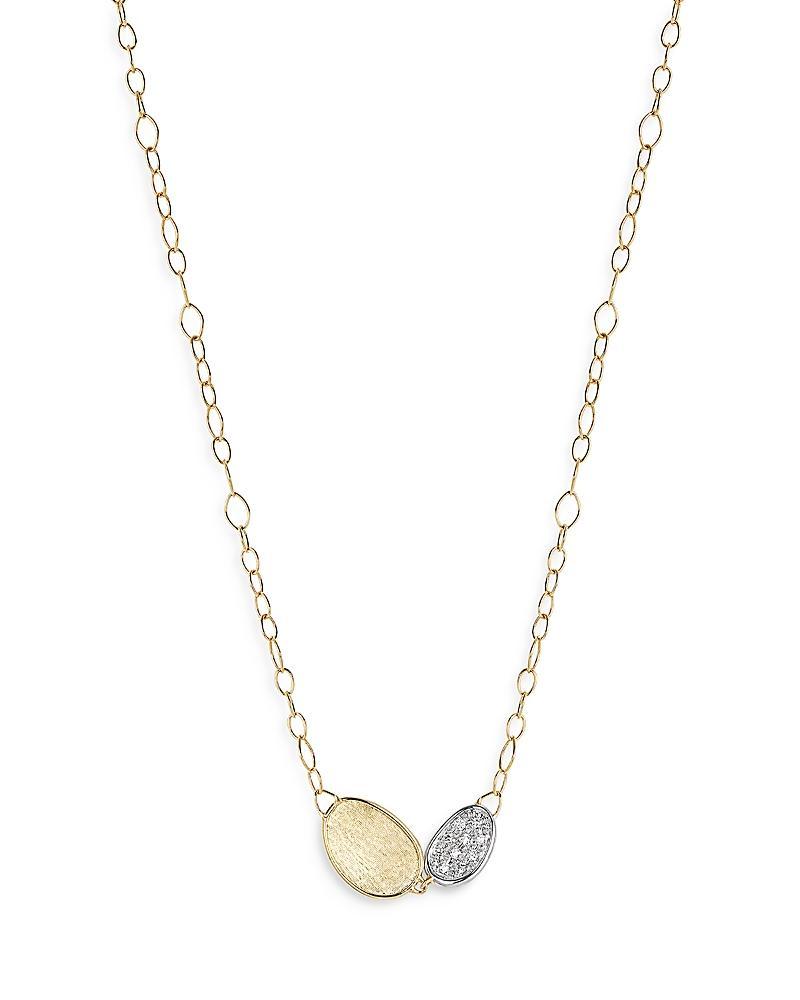 Womens Lunaria Two-Tone 18K Gold & Diamond Engraved Petite 2-Station Necklace Product Image