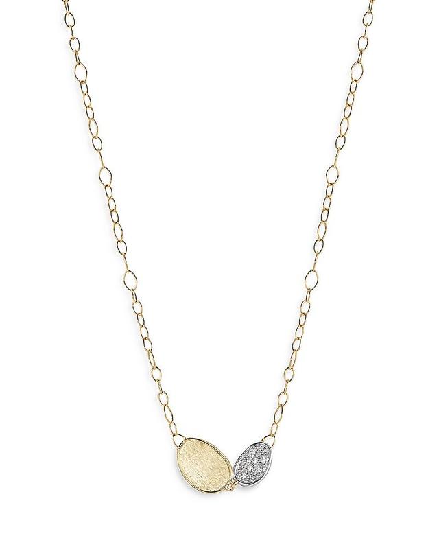 Marco Bicego 18K Yellow & White Gold Lunaria Diamond Station Necklace, 16.5 Product Image