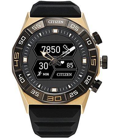 Citizen Mens Cz Smart Hybrid Black Silicone Strap Smart Watch 44mm Product Image