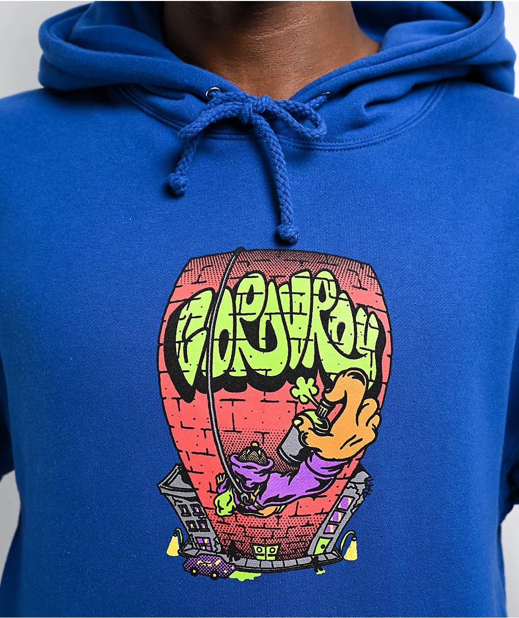 Corduroy Tagger Blue Hoodie Product Image