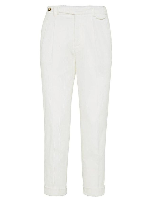 Mens Garment Dyed Leisure Fit Trousers in Cotton Corduroy Product Image