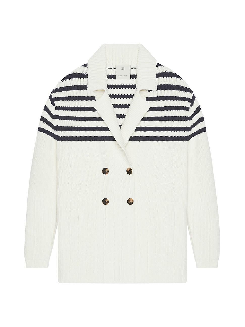 Womens 4G Striped Cardigan Product Image