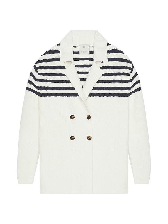 Womens 4G Striped Cardigan Product Image