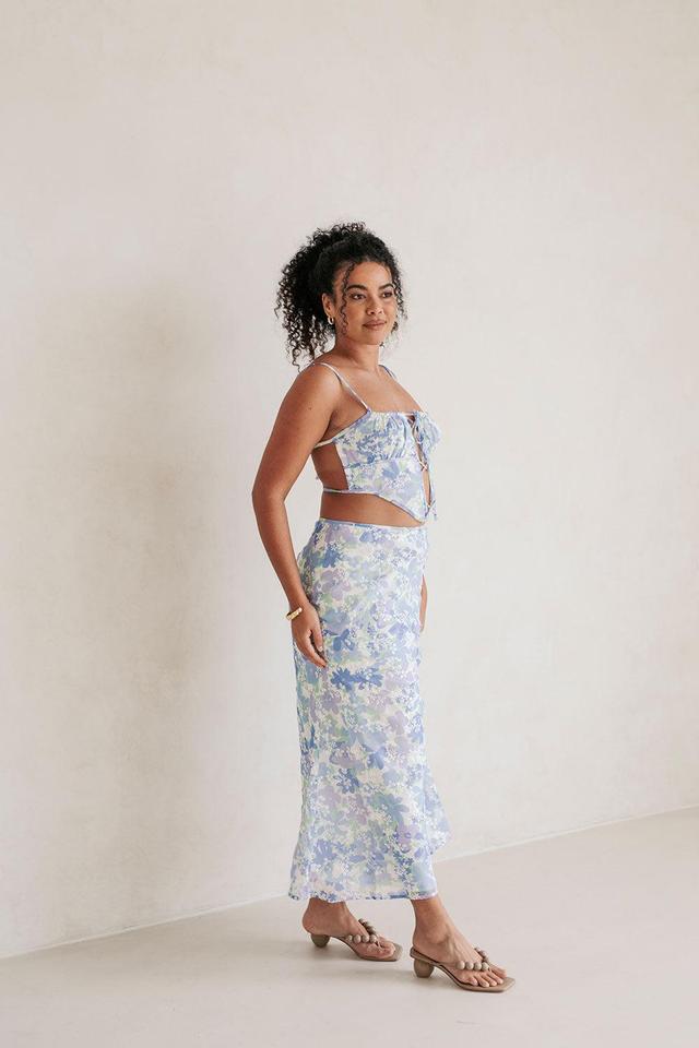 Robyn Midi Skirt - Juniper Floral Product Image