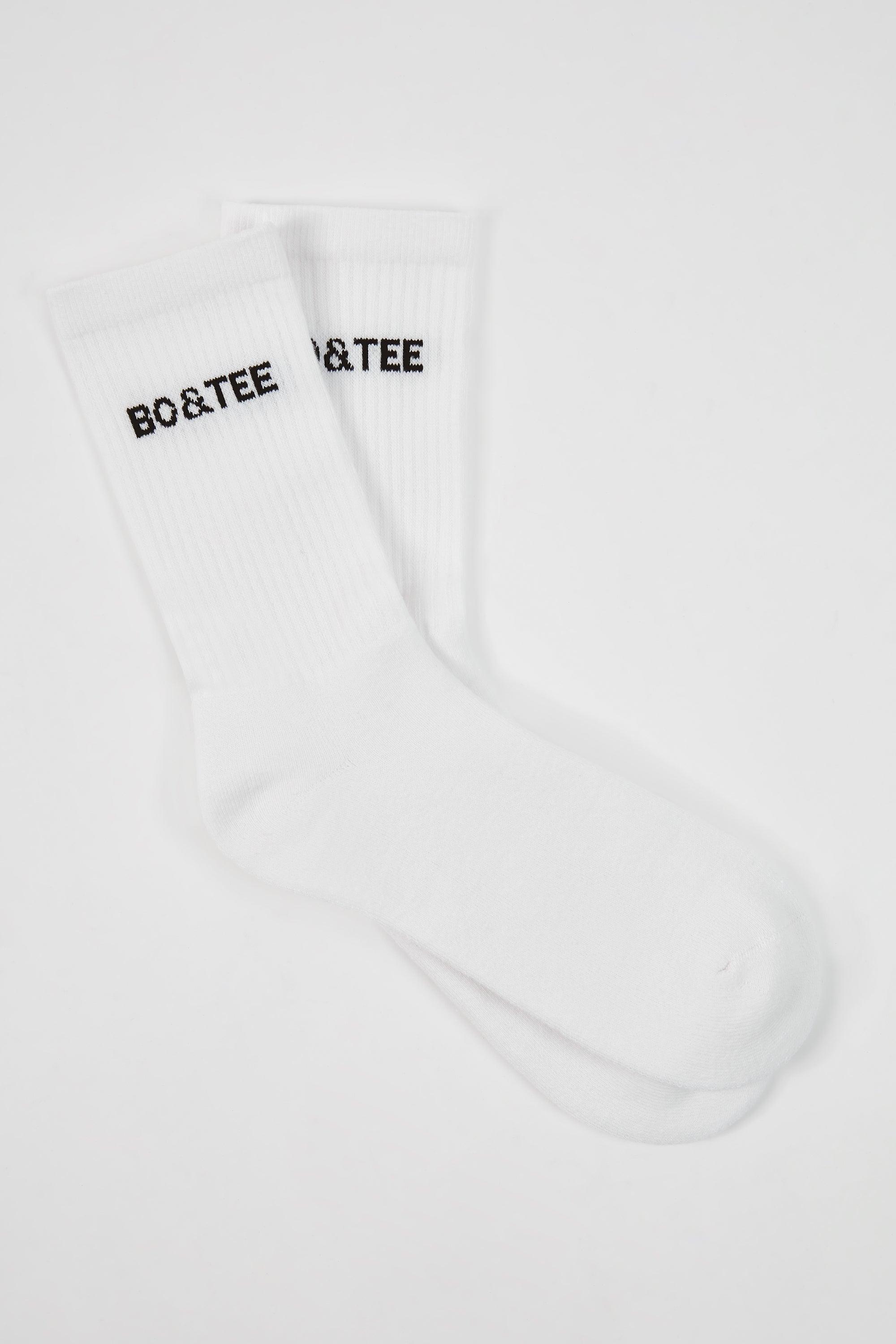 Ribbed Crew Sock Bundle in White Product Image