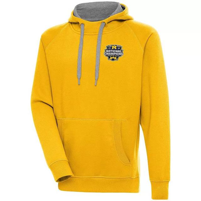 Mens Antigua Maize Michigan Wolverines College Football Playoff 2023 National Champions Victory Pullover Hoodie Product Image