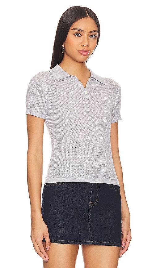 Guest In Residence Shrunken Polo Top Black. (also in XL). Product Image