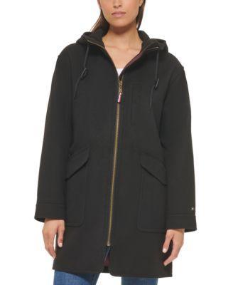 Tommy Hilfiger Womens Zip Front Hooded Coat Product Image