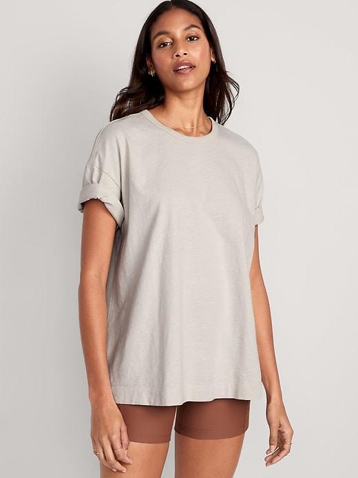 Oversized Vintage Slub-Knit Tunic T-Shirt product image