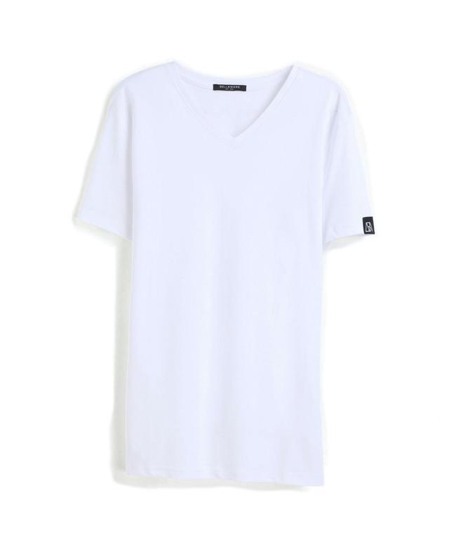 Bellemere Mens Grand V-Neck Mercerized Cotton T-Shirt Product Image