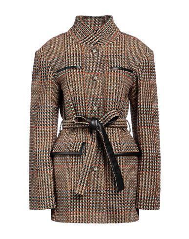 STELLA MCCARTNEY Woman Coat Camel Size 8-10 Wool, Polyamide, Polyester, Polyurethane Coated In Beige Product Image