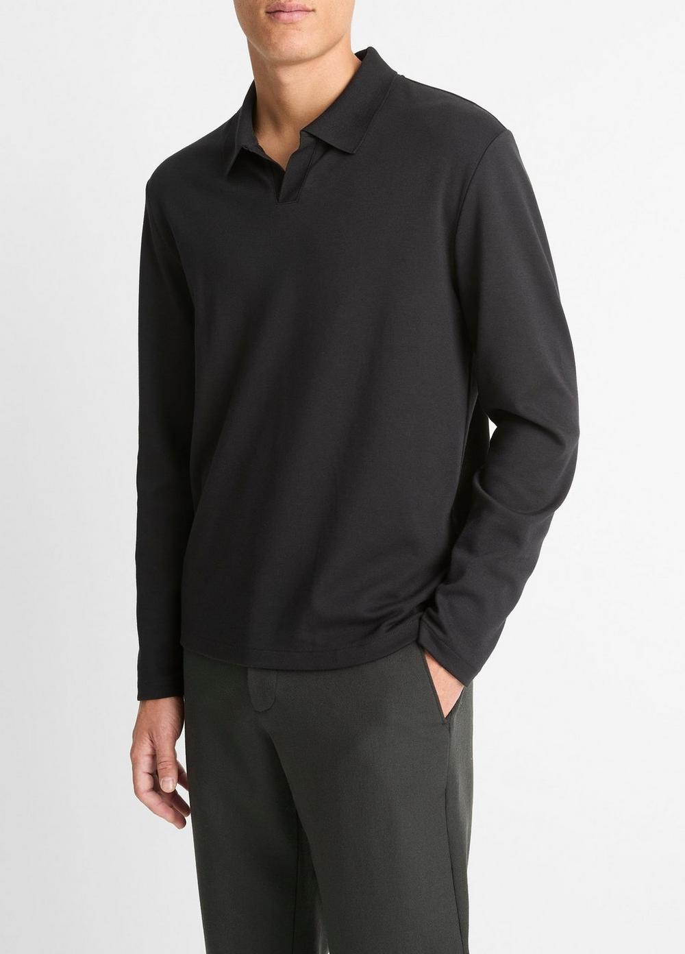 Milano Pima Cotton-Blend Johnny-Collar Shirt Product Image