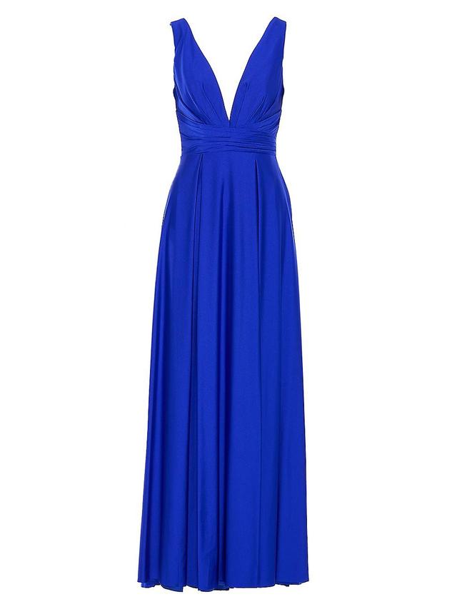 Ieena for Mac Duggal V-Neck Sleeveless Gown Product Image