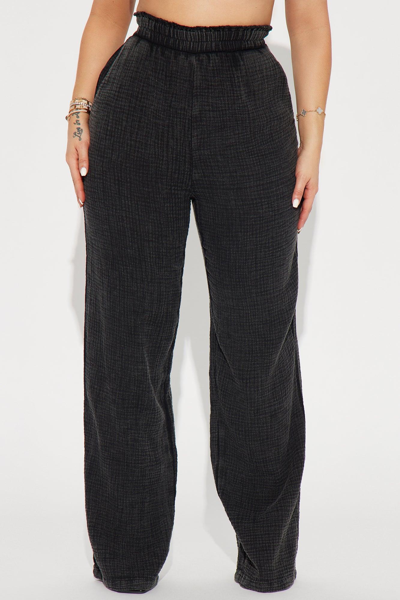 Play It Cool Washed Gauze Pant - Black product image