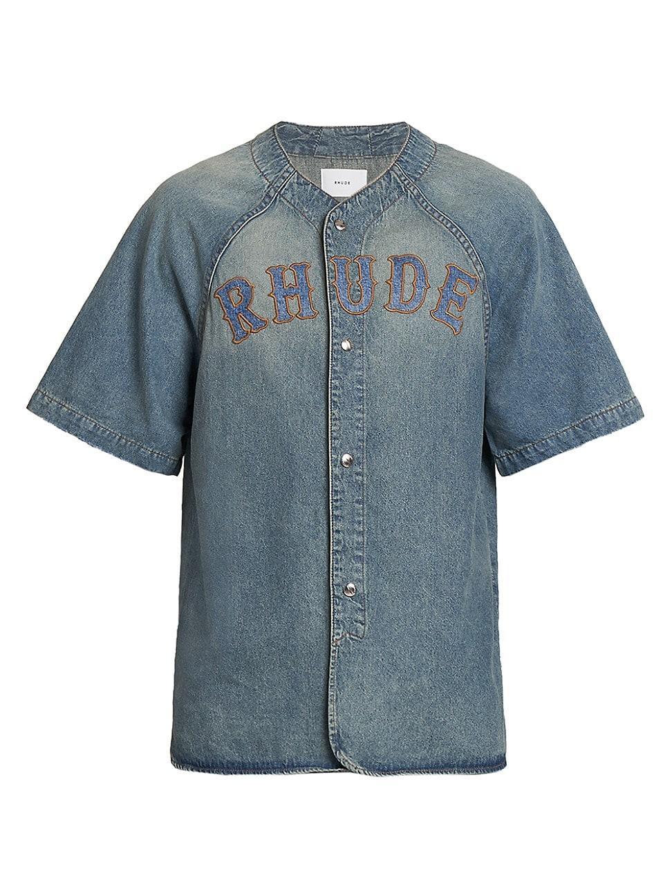 Rhude Baseball Denim Shirt Size L. Product Image