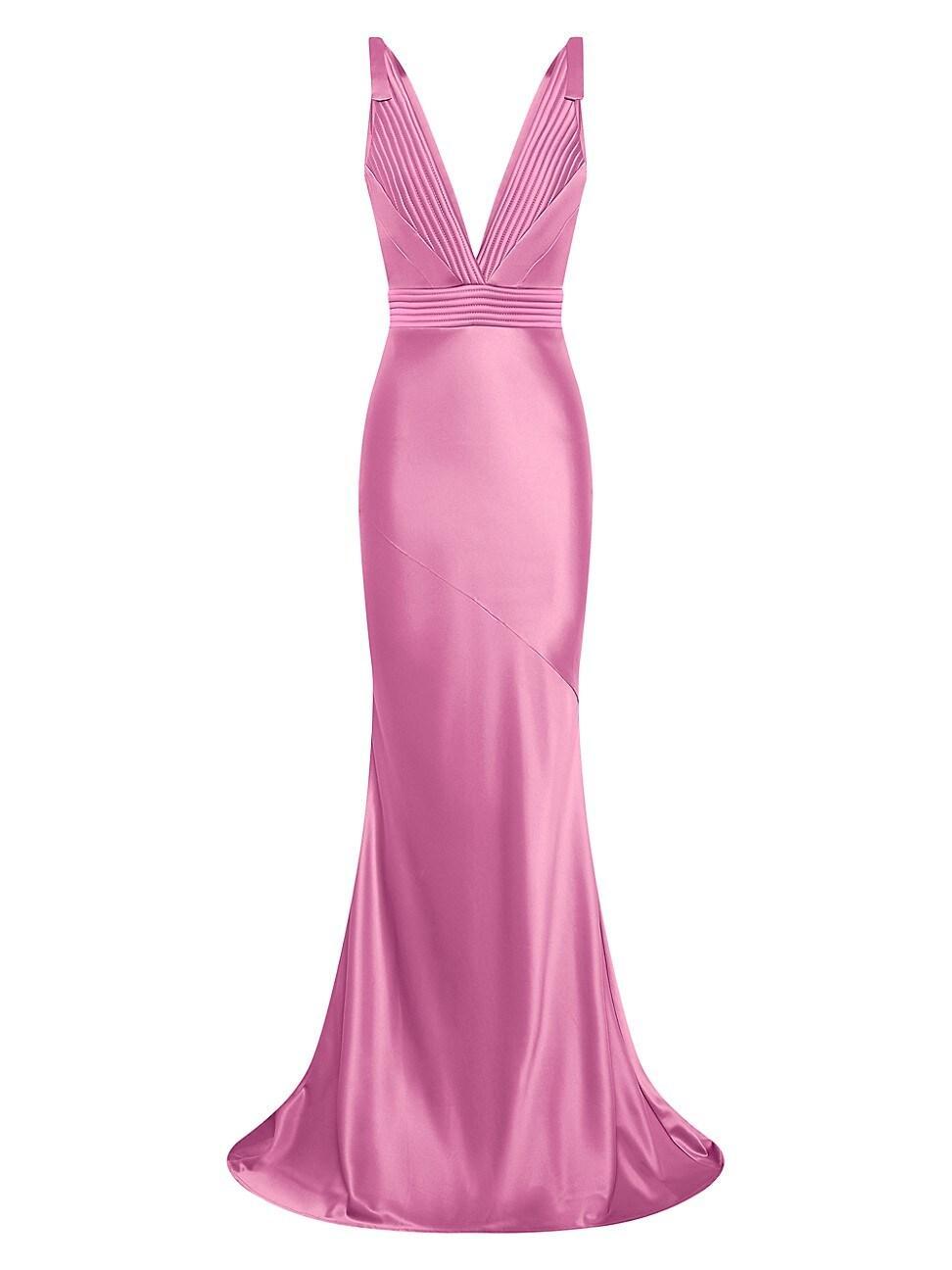 Womens Signature Beloved Sleeveless Satin Gown Product Image