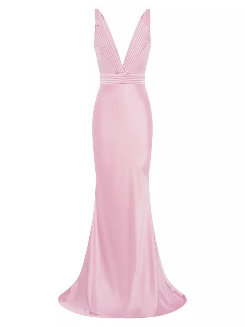 Signature Beloved Sleeveless Satin Gown Product Image