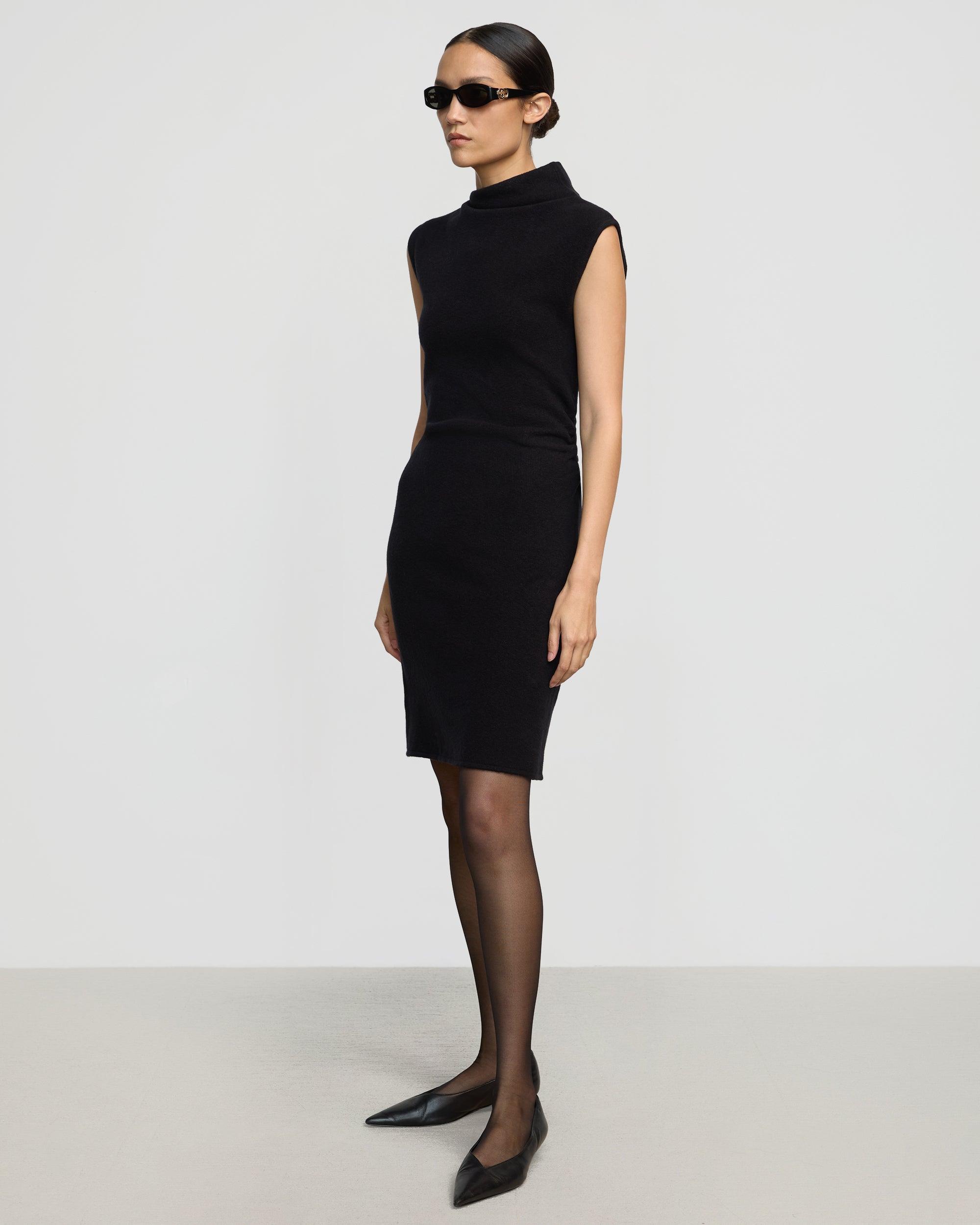 Alaia Asymmetric-Neck Mini Dress Product Image