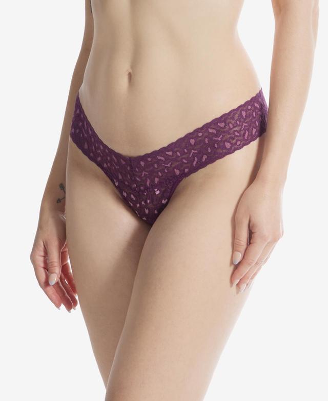 Hanky Panky Cross Dyed Leopard Low Rise Thong (Siesta) Women's Underwear Product Image