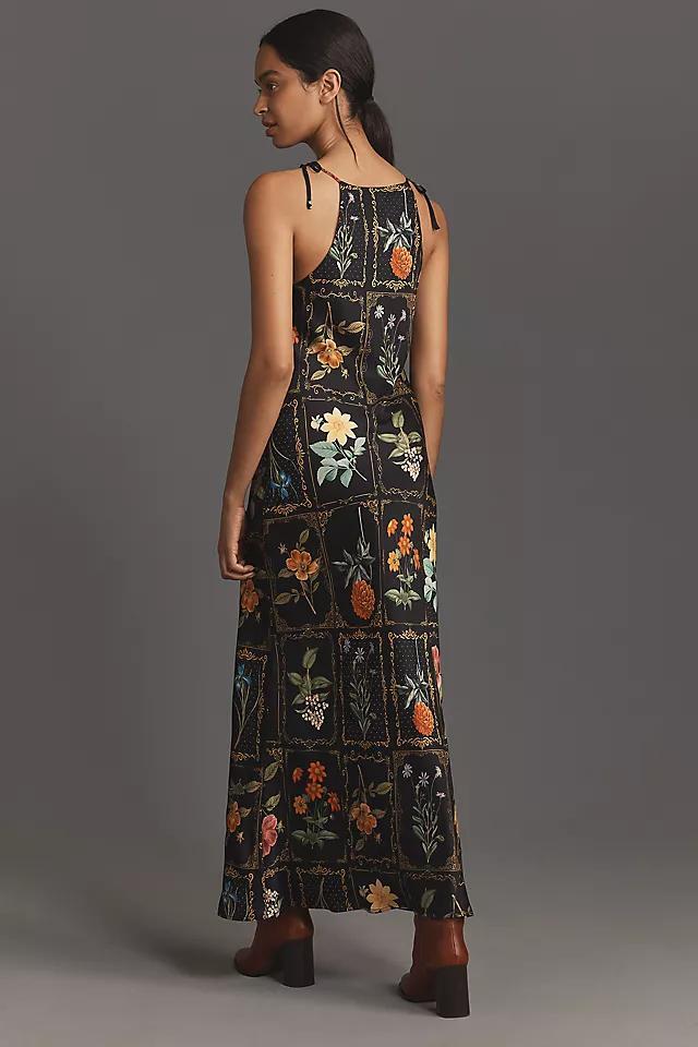 By Anthropologie Tie-Neck Column Midi Dress Product Image