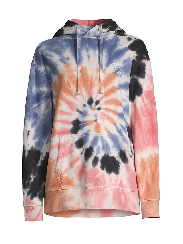 Womens Rich Cotton Tie-Dye Hoodie Product Image