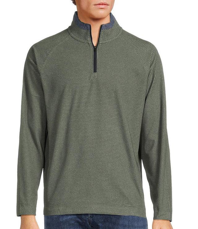 Roundtree & Yorke Performance Long Sleeve Solid Fleece Quarter Zip Pullover Product Image