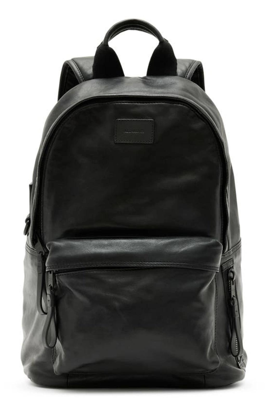 Carabiner Leather Backpack In Black product image