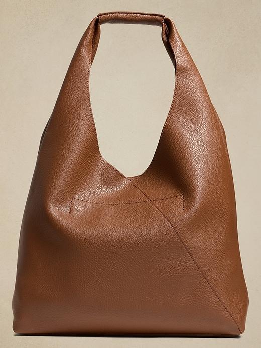 Vegan Leather Slouchy Tote Product Image