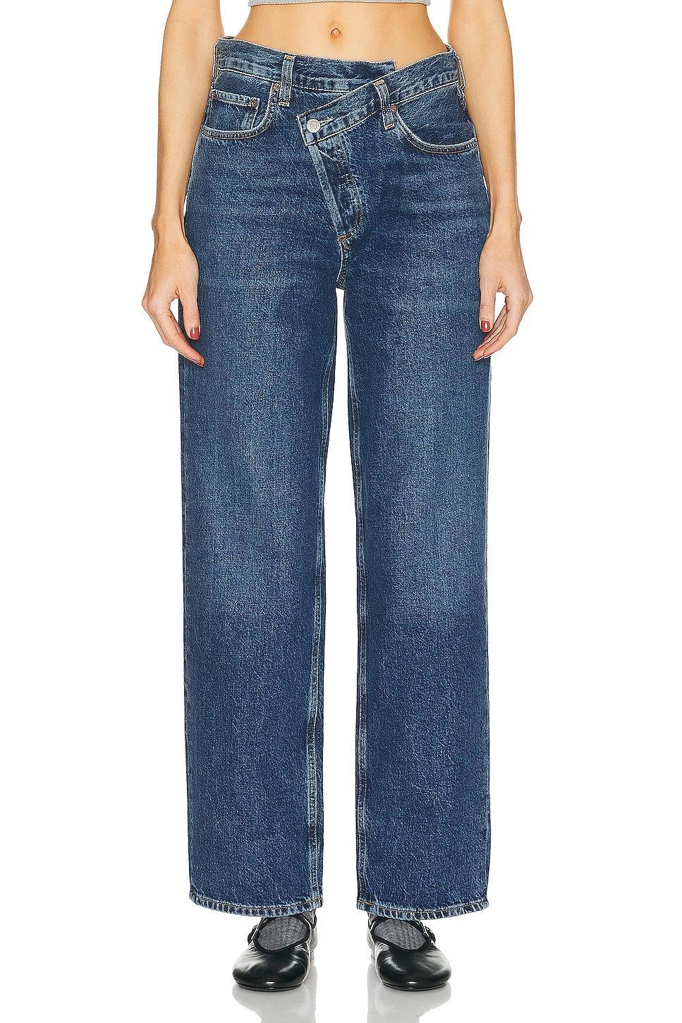 Agolde Criss Cross High Rise Cotton Jeans in Control Product Image