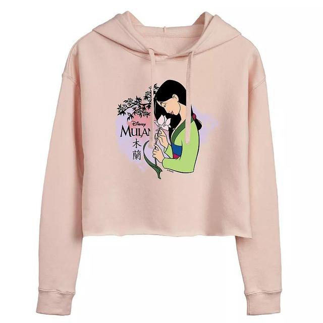 Disneys Mulan Womens Blossoms Cropped Hoodie, Girls Product Image