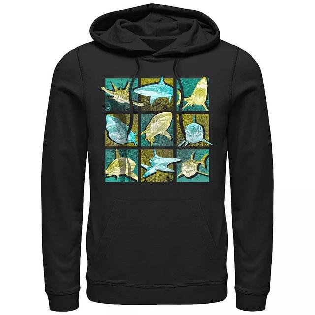 Mens Shark Portraits Graphic Hoodie Product Image