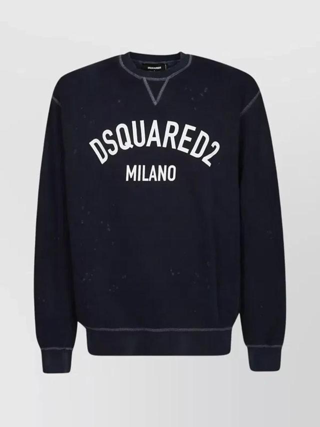 DSQUARED2 Gc Logo Crew Neck Sweater In Black Product Image