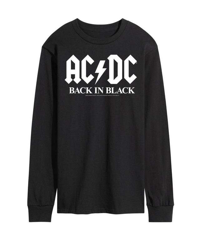 Mens Acdc Back in Black Long Sleeve T-shirt Product Image