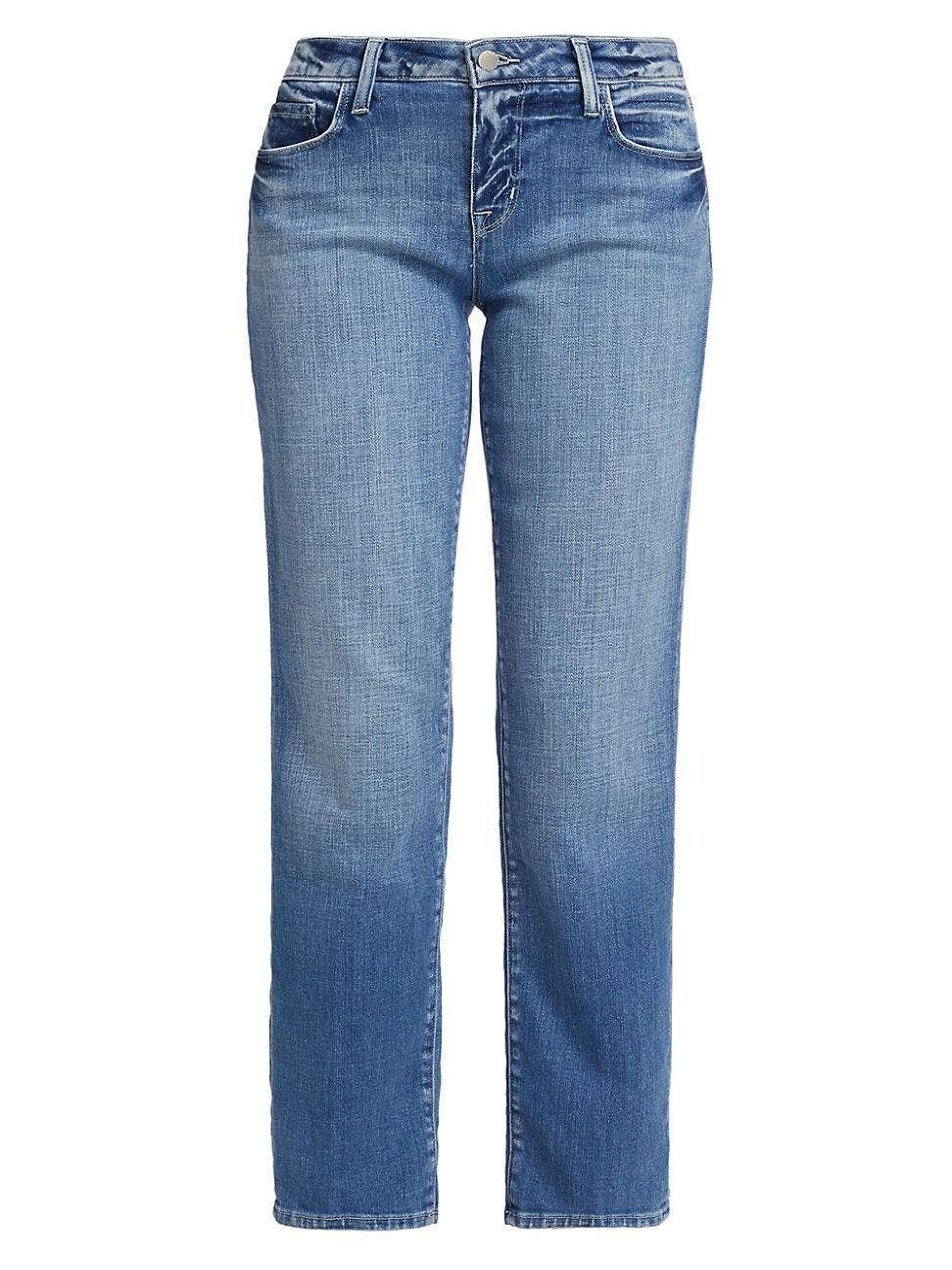 Marjorie Mid-Rise Slouch Slim Straight Jeans product image