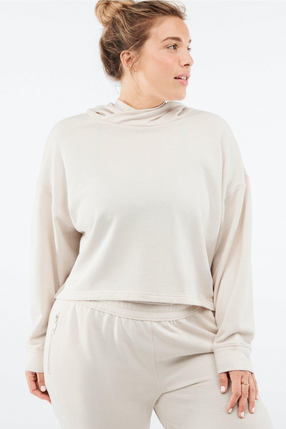 Fabletics Eco Conscious Pullover Womens Grey Mist plus Size 2X Product Image