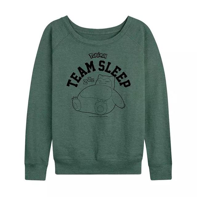 Womens Pokemon Snorlax Team Sleep Slouchy Graphic Sweatshirt Product Image