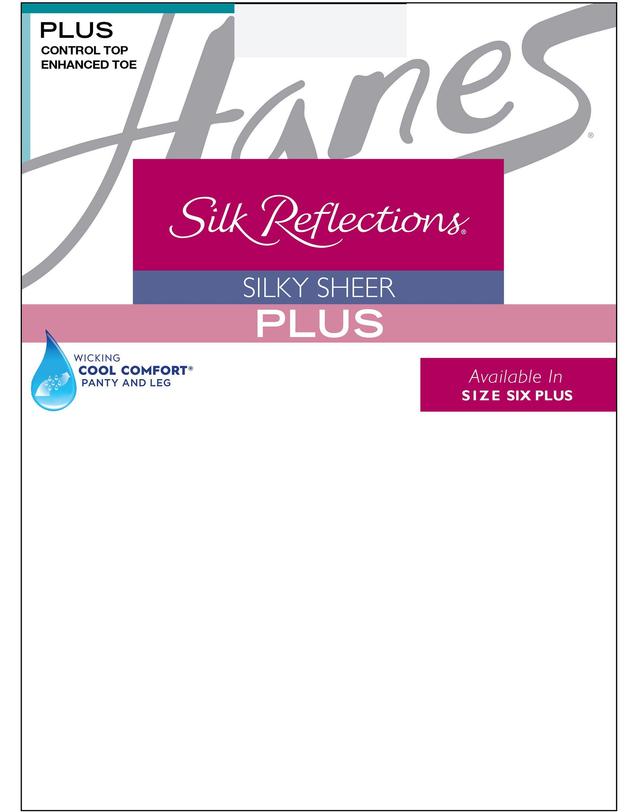 Hanes Plus Size Silk Reflections Control Top Enhanced Product Image