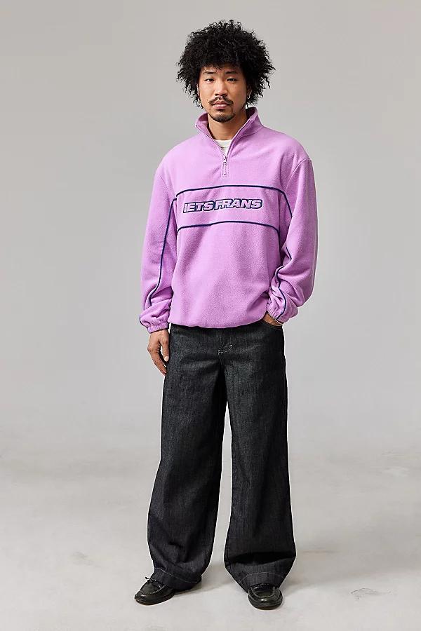 iets frans. Pink Piped Fleece Jacket Mens at Urban Outfitters Product Image