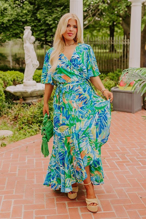 Party In Paradise Wrap Maxi Dress Curves Product Image